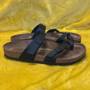 Birkenstock Black Mayari Sandal with Brown Footbed